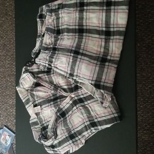 Victoria's Secret long plaid pajama set XL
